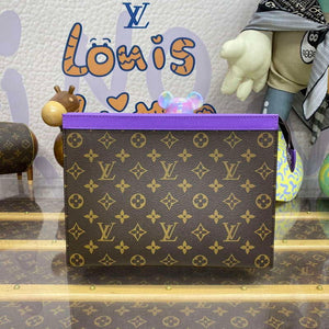 LV M82859 Louis Vuitton Pochette Voyage MM Bag Purple - Default Title - View 1