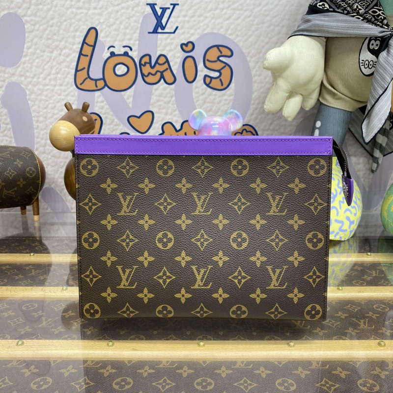 LV M82859 Louis Vuitton Pochette Voyage MM Bag Purple - Default Title - View 1