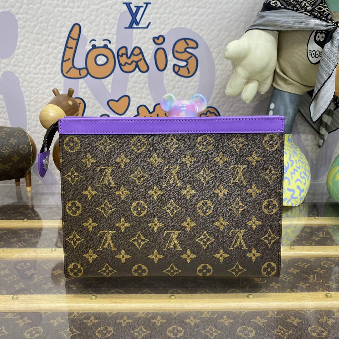 LV M82859 Louis Vuitton Pochette Voyage MM Bag Purple - Default Title - View 2