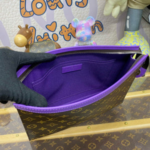 LV M82859 Louis Vuitton Pochette Voyage MM Bag Purple - Default Title - View 9
