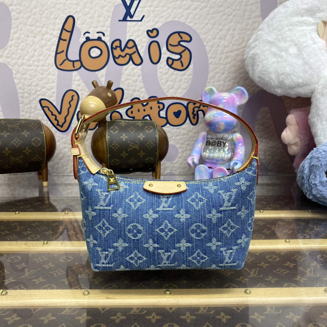 LV M82949 Louis Vuitton Hills Pochette Monogram Denim - Default Title - View 1