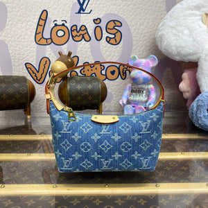 LV M82949 Louis Vuitton Hills Pochette Monogram Denim - Default Title - View 1
