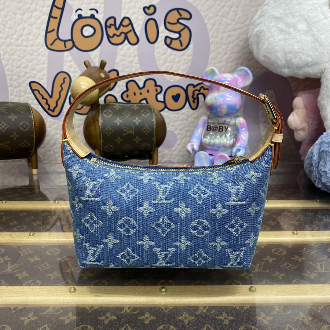 LV M82949 Louis Vuitton Hills Pochette Monogram Denim - Default Title - View 2