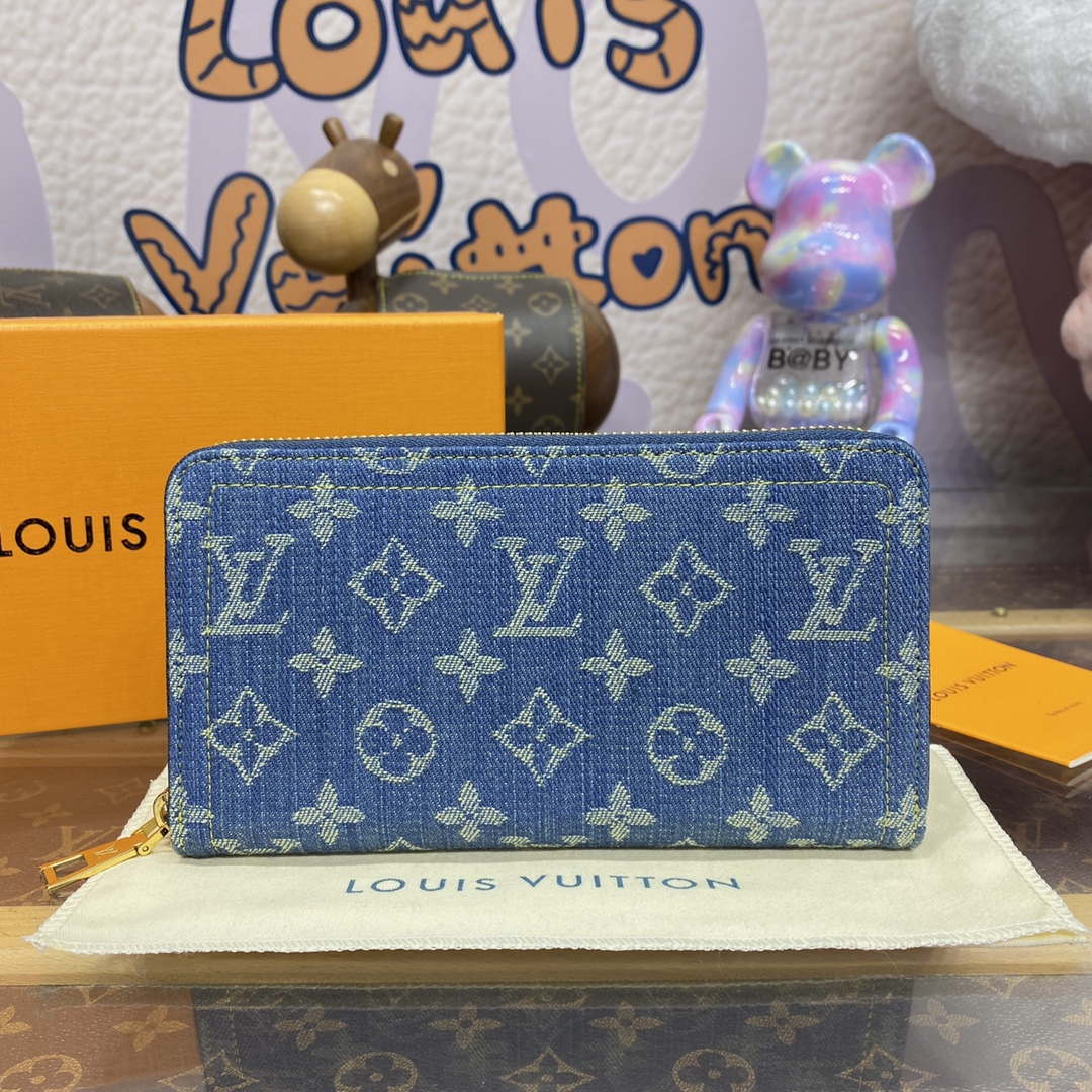 LV M82958 Louis Vuitton New LV Remix Zippy Wallet Monogram denim - Default Title - View 1