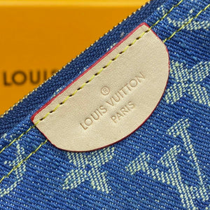 LV M82961 Louis Vuitton New LV Remix Key Pouch Monogram denim - Default Title - View 3