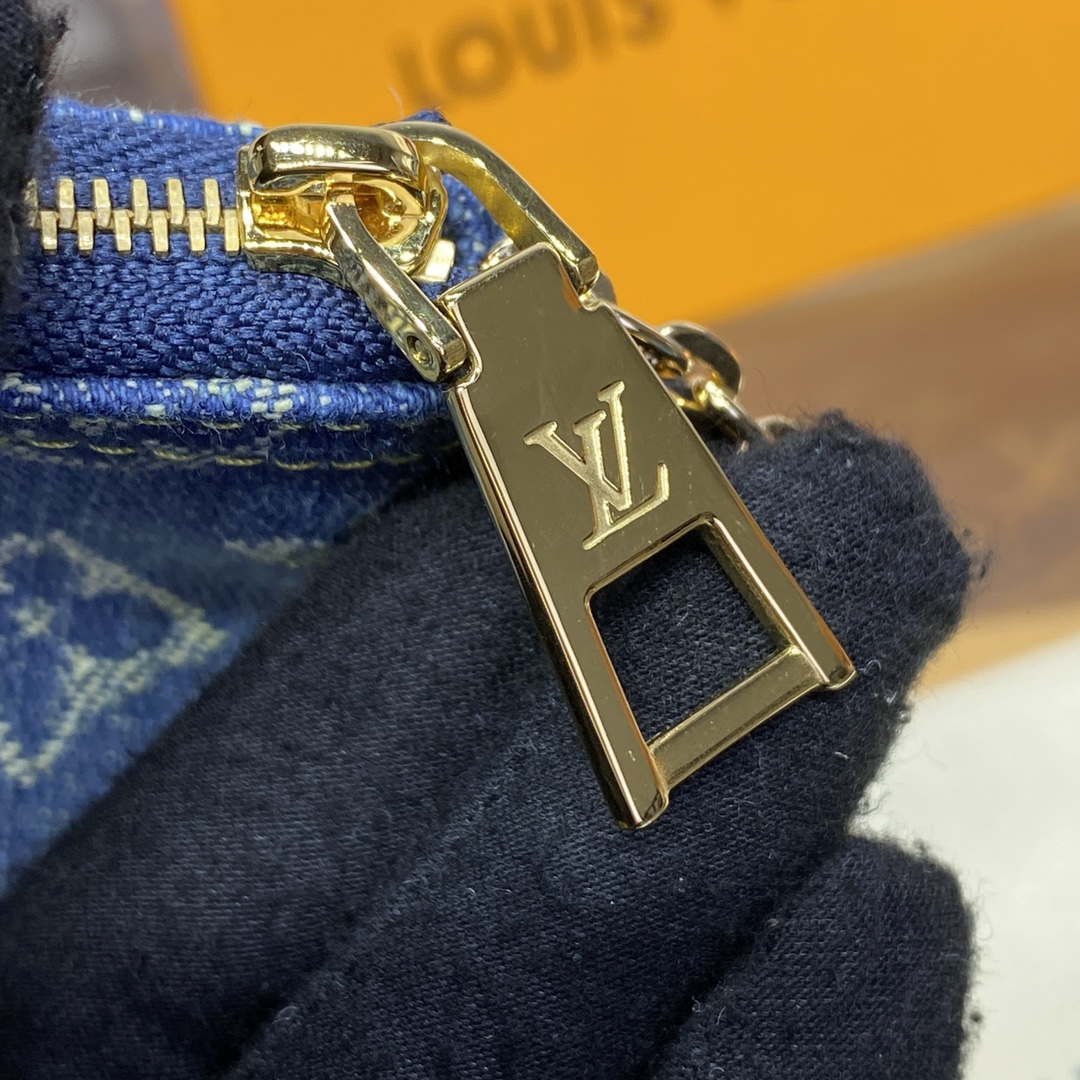 LV M82961 Louis Vuitton New LV Remix Key Pouch Monogram denim - Default Title - View 4