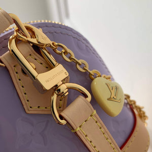 LV M82974 Louis Vuitton Nano Alma Handbag Glossy Lilac - Default Title - View 5