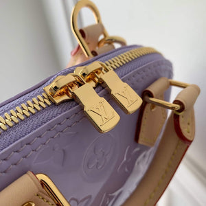 LV M82974 Louis Vuitton Nano Alma Handbag Glossy Lilac - Default Title - View 6