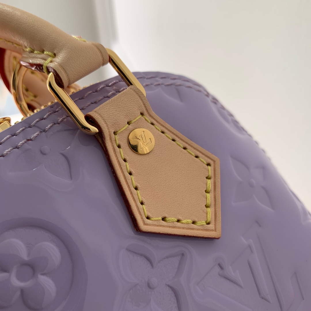 LV M82974 Louis Vuitton Nano Alma Handbag Glossy Lilac - Default Title - View 7