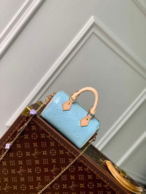 LV M83000 Louis Vuitton Nano Speedy Bag Sky Blue - Default Title - View 1
