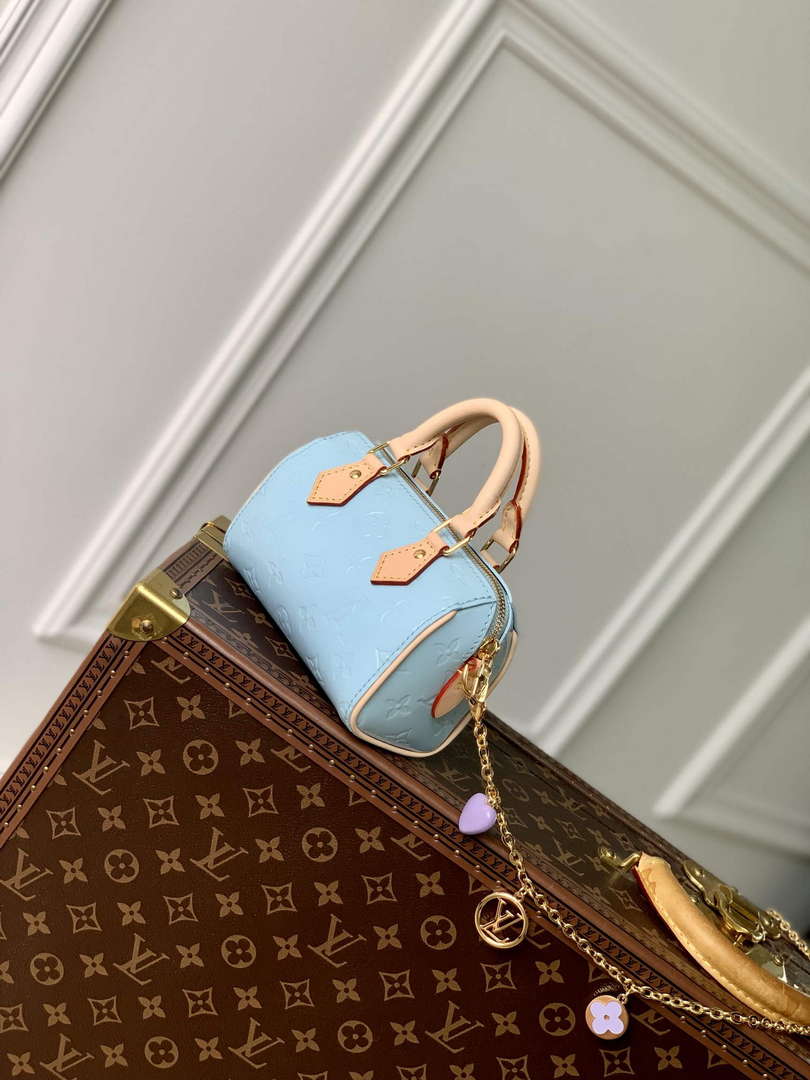 LV M83000 Louis Vuitton Nano Speedy Bag Sky Blue - Default Title - View 2