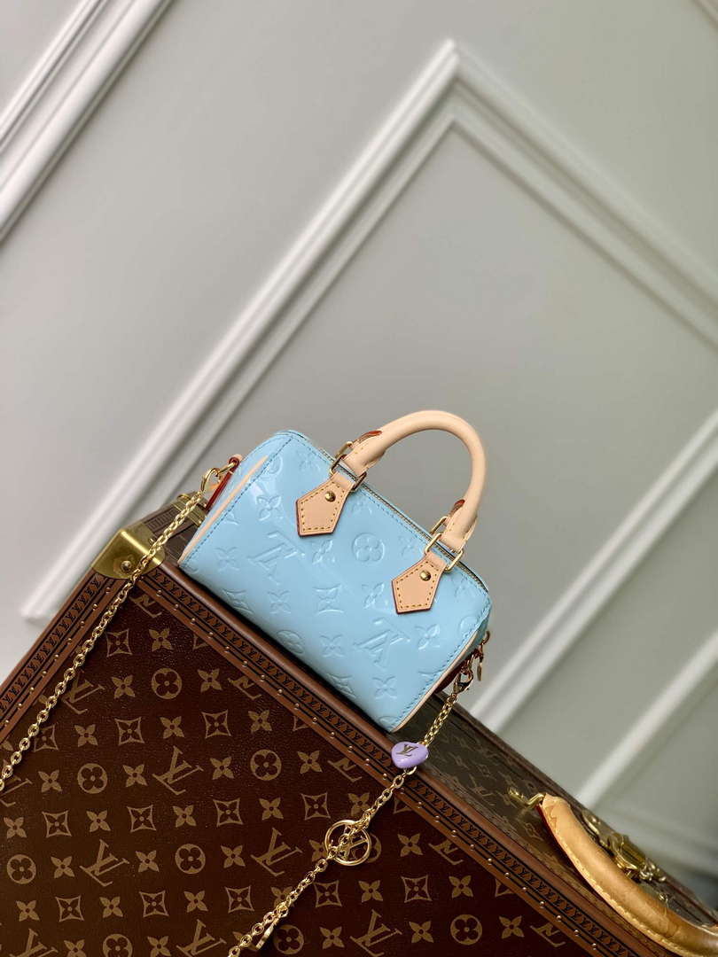 LV M83000 Louis Vuitton Nano Speedy Bag Sky Blue - Default Title - View 3