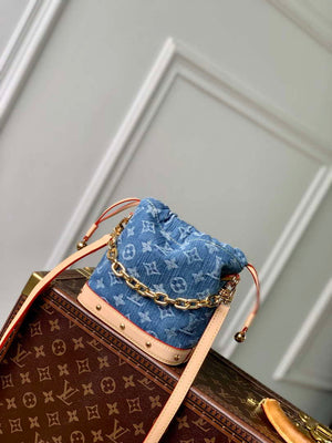LV M83043 Louis Vuitton Nano No¨¦ Bag Denim Blue - Default Title - View 1