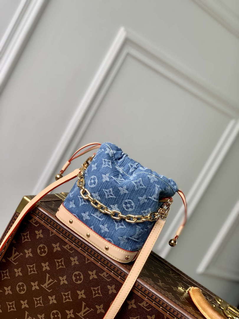 LV M83043 Louis Vuitton Nano No¨¦ Bag Denim Blue - Default Title - View 1