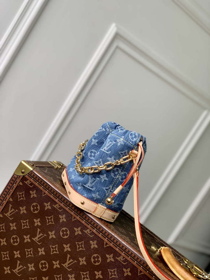 LV M83043 Louis Vuitton Nano No¨¦ Bag Denim Blue
