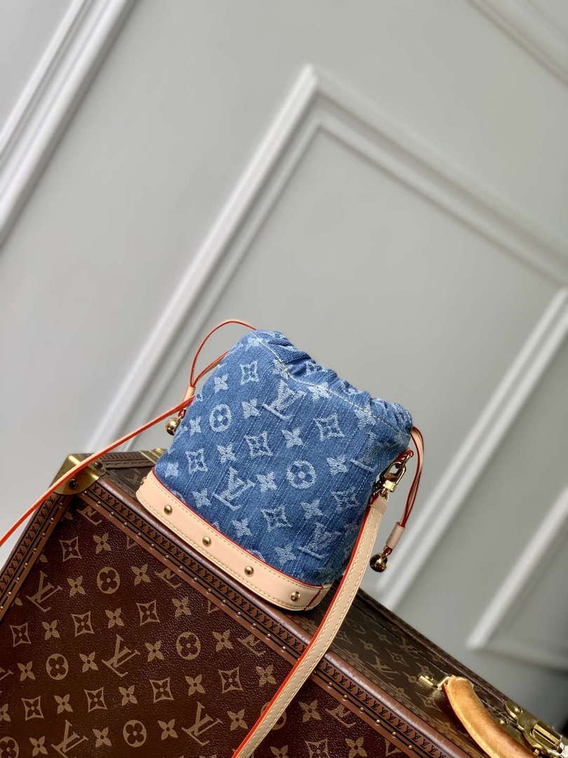 LV M83043 Louis Vuitton Nano No¨¦ Bag Denim Blue