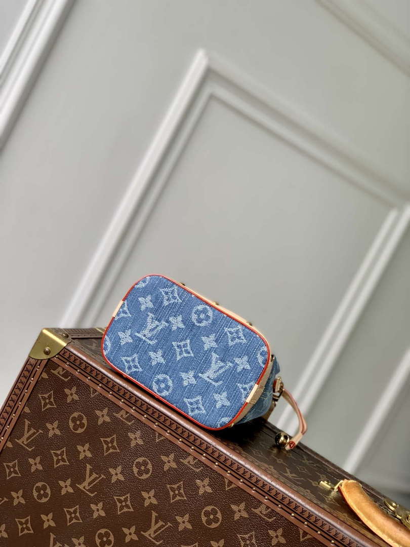 LV M83043 Louis Vuitton Nano No¨¦ Bag Denim Blue - Default Title - View 4