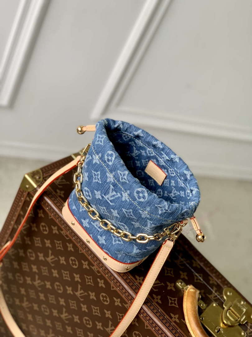 LV M83043 Louis Vuitton Nano No¨¦ Bag Denim Blue - Default Title - View 9