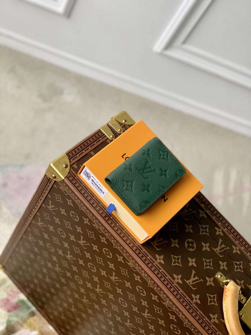 LV M83067 Louis Vuitton Pocket Organizer Forest Green