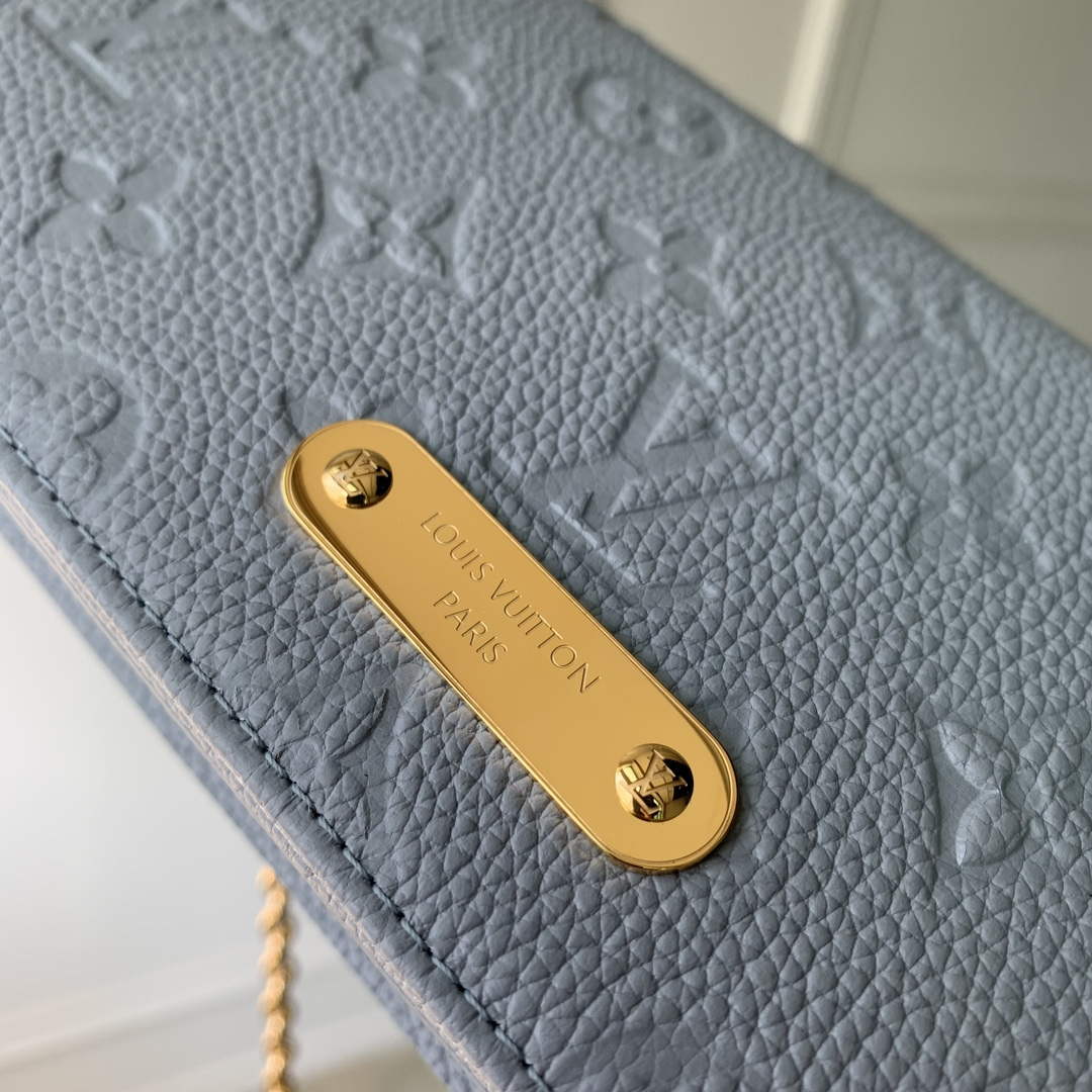 LV M83233 Louis Vuitton Wallet On Chain Lily Bag Blue Hour - Default Title - View 6