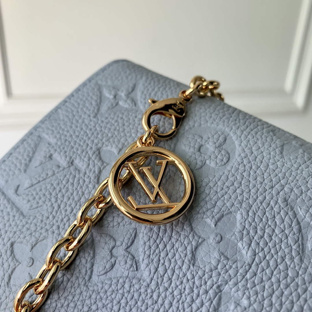 LV M83233 Louis Vuitton Wallet On Chain Lily Bag Blue Hour - Default Title - View 9