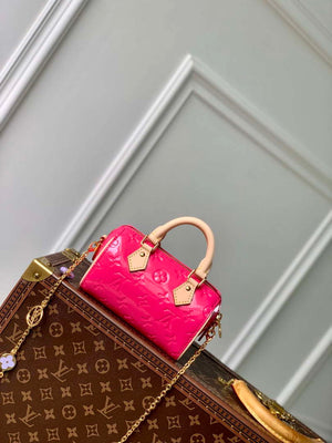 LV M83273 Louis Vuitton Nano Speedy Bag Neon Pink - Default Title - View 1
