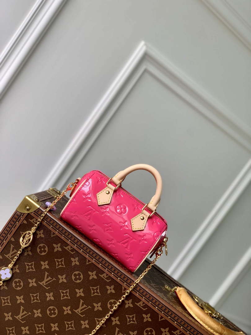 LV M83273 Louis Vuitton Nano Speedy Bag Neon Pink - Default Title - View 1