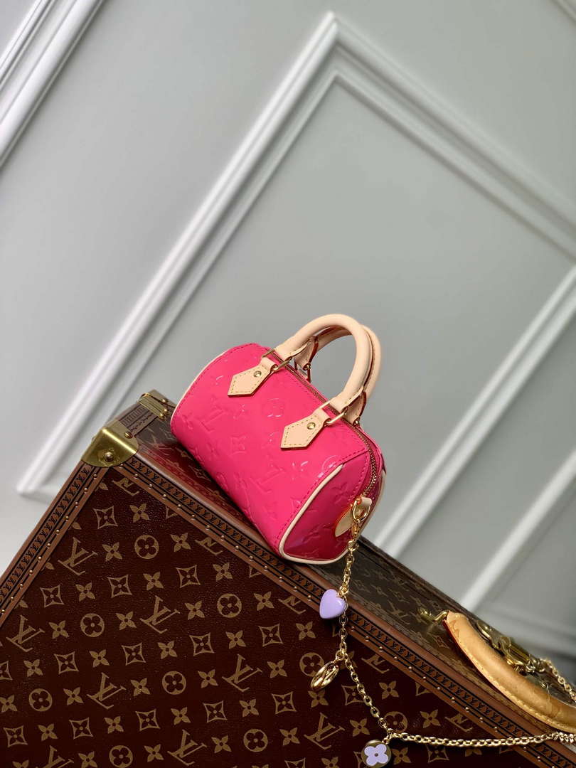 LV M83273 Louis Vuitton Nano Speedy Bag Neon Pink