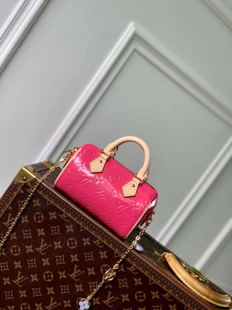LV M83273 Louis Vuitton Nano Speedy Bag Neon Pink - Default Title - View 3