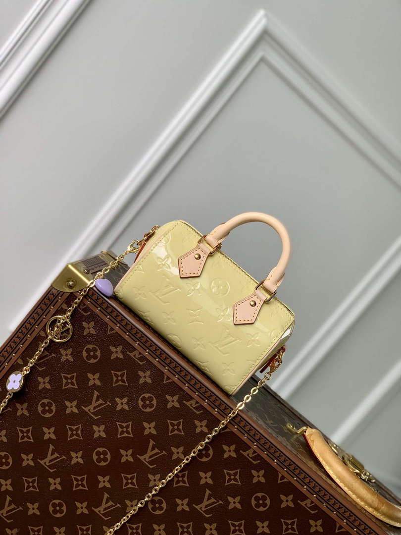 LV M83273 Louis Vuitton Nano Speedy Bag Yellow - Default Title - View 1