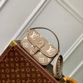 LV M83300 Louis Vuitton Nano Diane Bag Monogram Empreinte leather Tourterelle Beige / Cream - Default Title - View 1