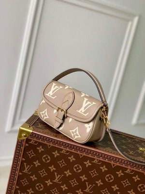 LV M83300 Louis Vuitton Nano Diane Bag Monogram Empreinte leather Tourterelle Beige / Cream - Default Title - View 2