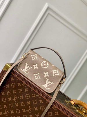 LV M83300 Louis Vuitton Nano Diane Bag Monogram Empreinte leather Tourterelle Beige / Cream - Default Title - View 3