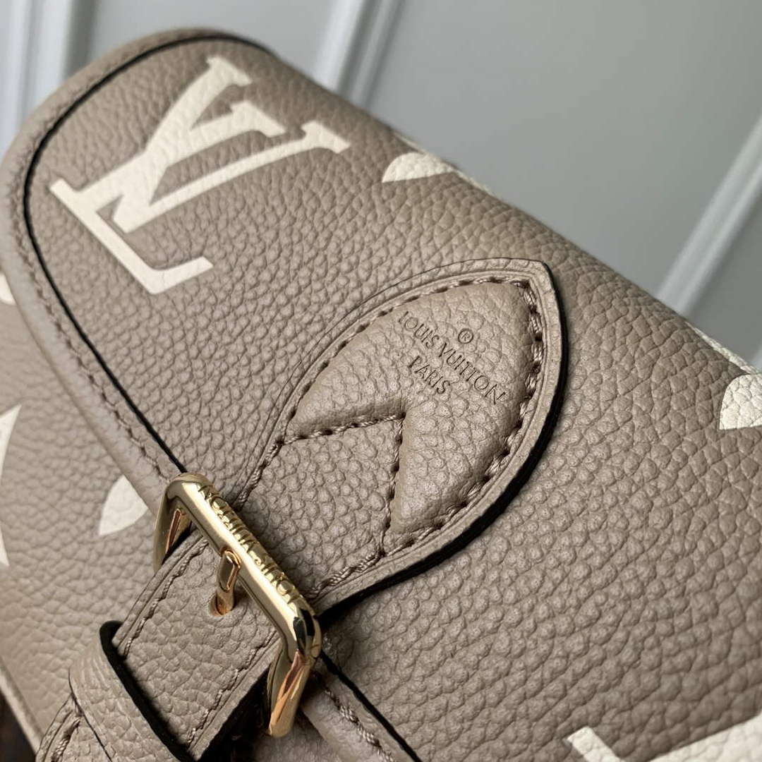 LV M83300 Louis Vuitton Nano Diane Bag Monogram Empreinte leather Tourterelle Beige / Cream - Default Title - View 5