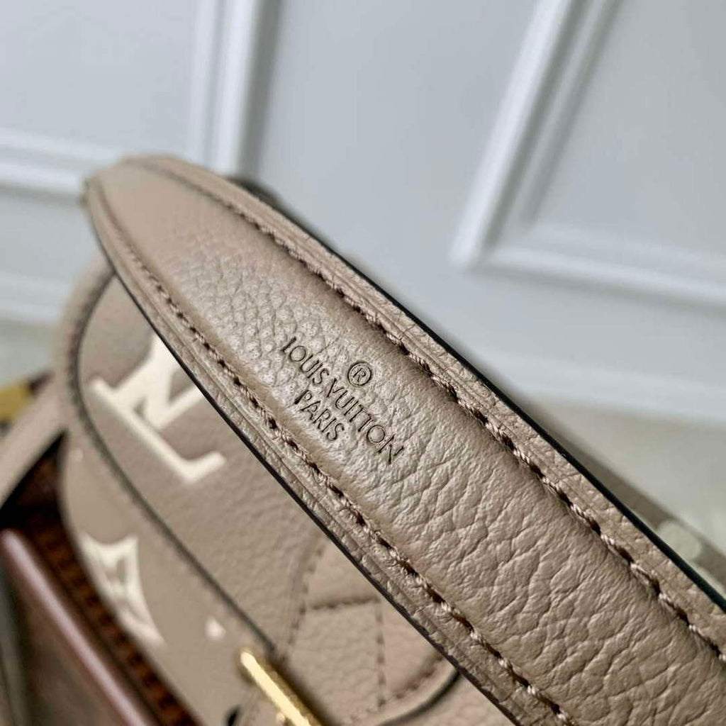LV M83300 Louis Vuitton Nano Diane Bag Monogram Empreinte leather Tourterelle Beige / Cream