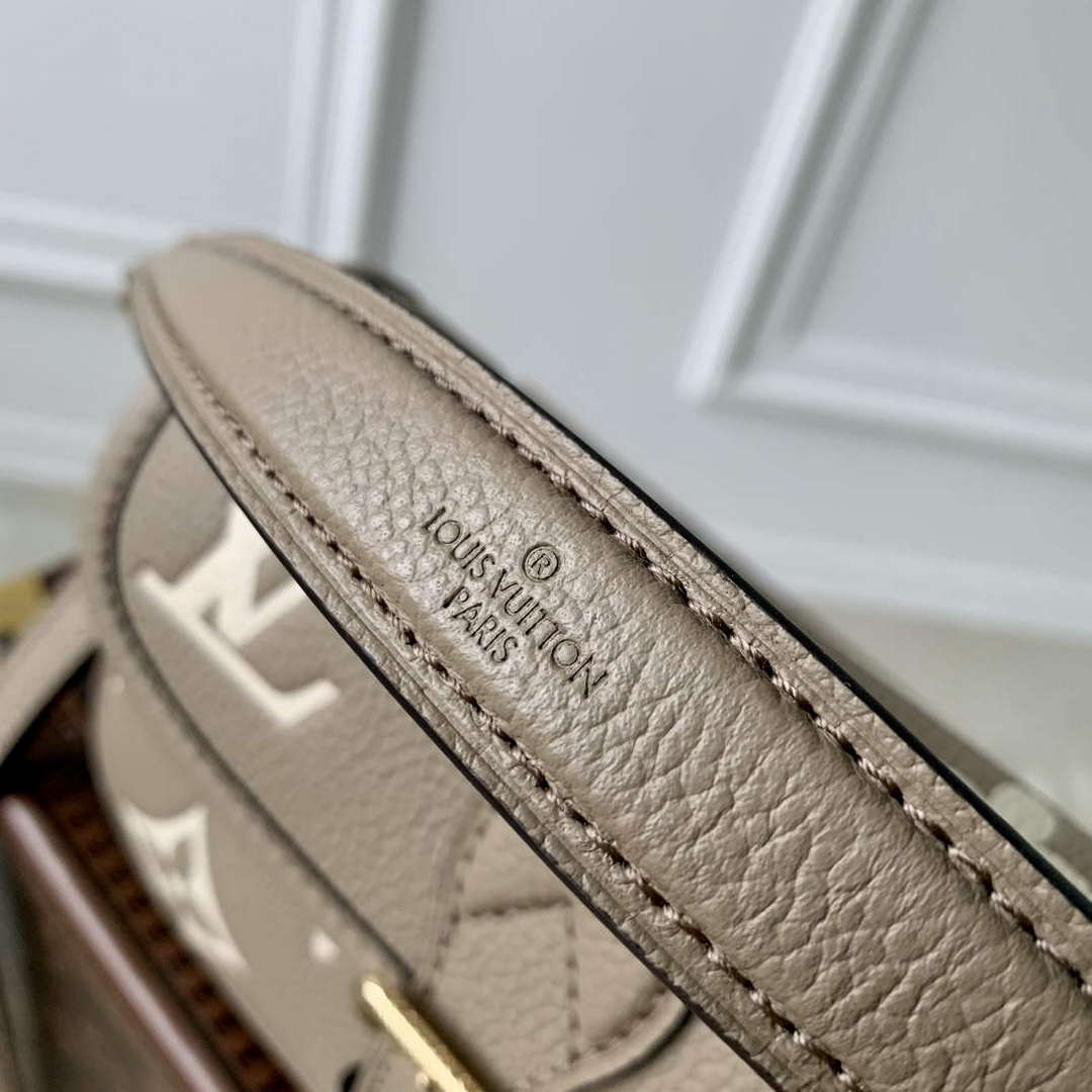 LV M83300 Louis Vuitton Nano Diane Bag Monogram Empreinte leather Tourterelle Beige / Cream - Default Title - View 6