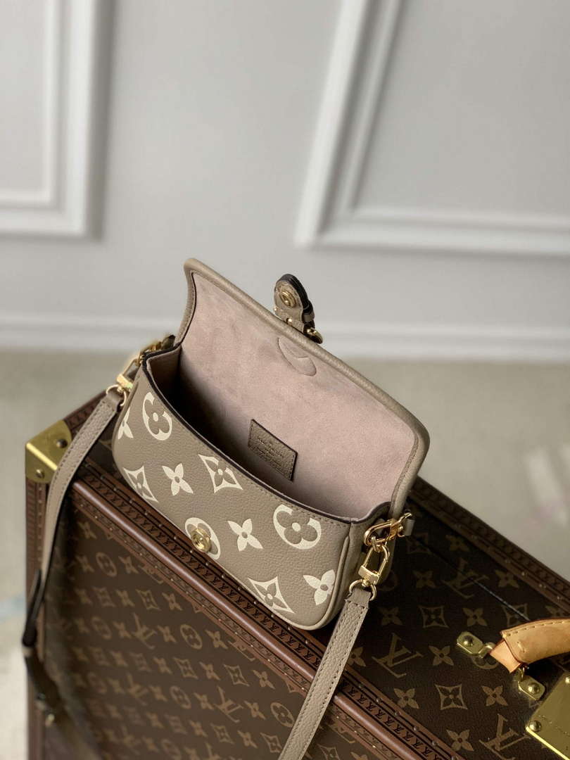 LV M83300 Louis Vuitton Nano Diane Bag Monogram Empreinte leather Tourterelle Beige / Cream - Default Title - View 9