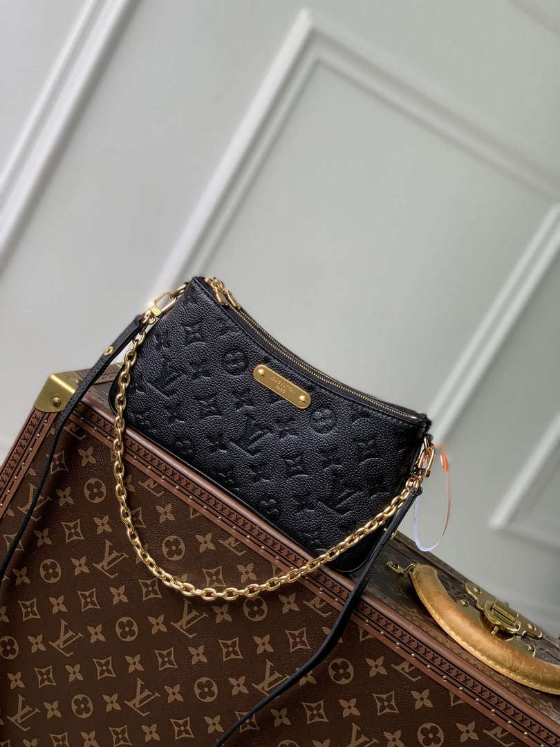 LV M83301 Louis Vuitton Liv Pochette Bag Black - Default Title - View 1