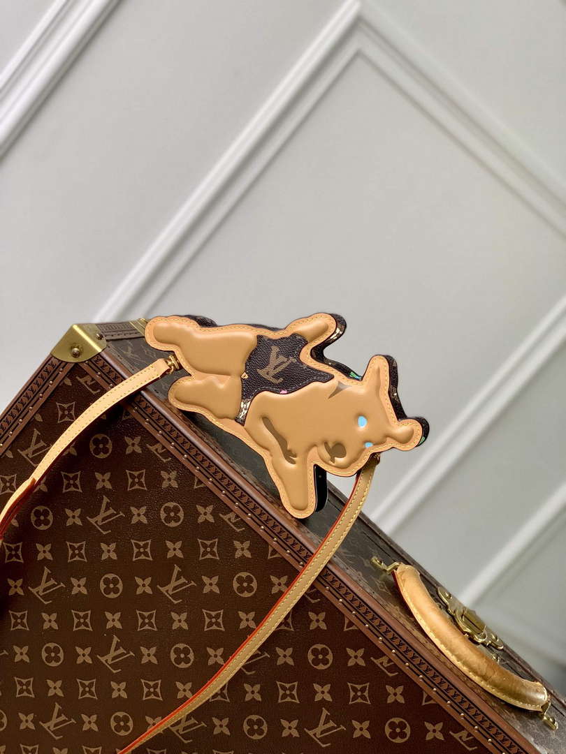 LV M83342 Louis Vuitton Playful Dog On Strap Wearable Wallet Chocolate - Default Title - View 1