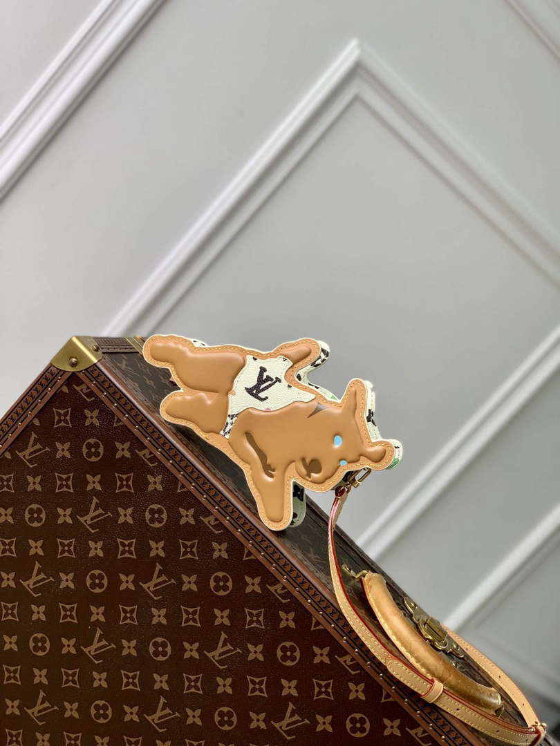 LV M83342 Louis Vuitton Playful Dog On Strap Wearable Wallet White - Default Title - View 1