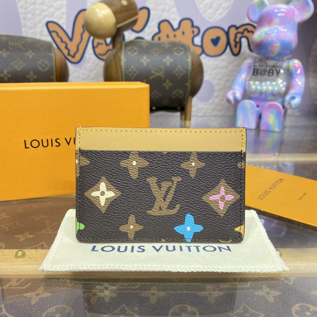 LV M83348 Louis Vuitton Card Holder Chocolate - Default Title - View 1