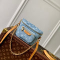 LV M83353 Louis Vuitton Mini Bumbag Monogram Empreinte Denim Blue - Default Title - View 1