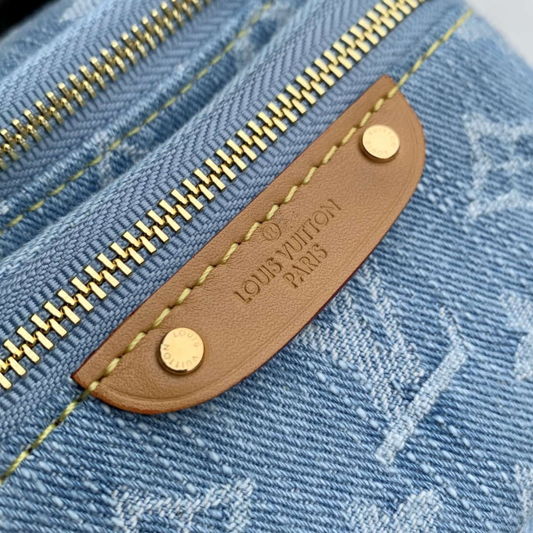 LV M83353 Louis Vuitton Mini Bumbag Monogram Empreinte Denim Blue - Default Title - View 5