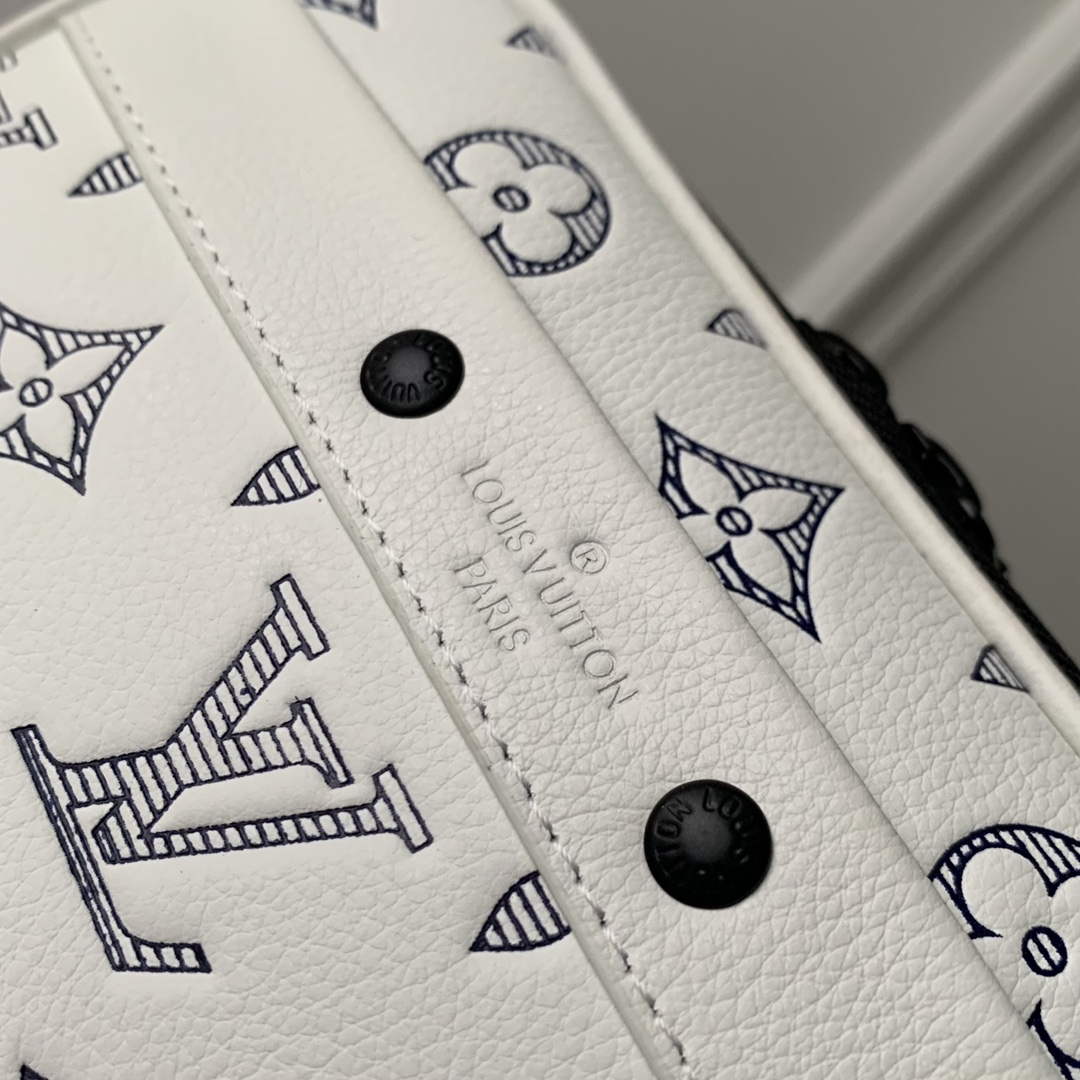 LV M83383 Louis Vuitton Alpha Wearable Wallet White/Navy - Default Title - View 5