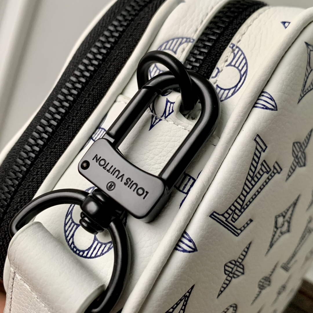 LV M83383 Louis Vuitton Alpha Wearable Wallet White/Navy - Default Title - View 7
