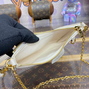 LV M83448 Louis Vuitton Easy Pouch On Strap Bag Monogram Empreinte Crame Pink - Default Title - View 9
