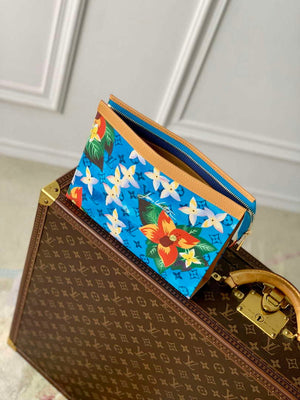 LV M83465 Louis Vuitton Pochette Voyage Nano City Bag Cerulean Blue - Default Title - View 9