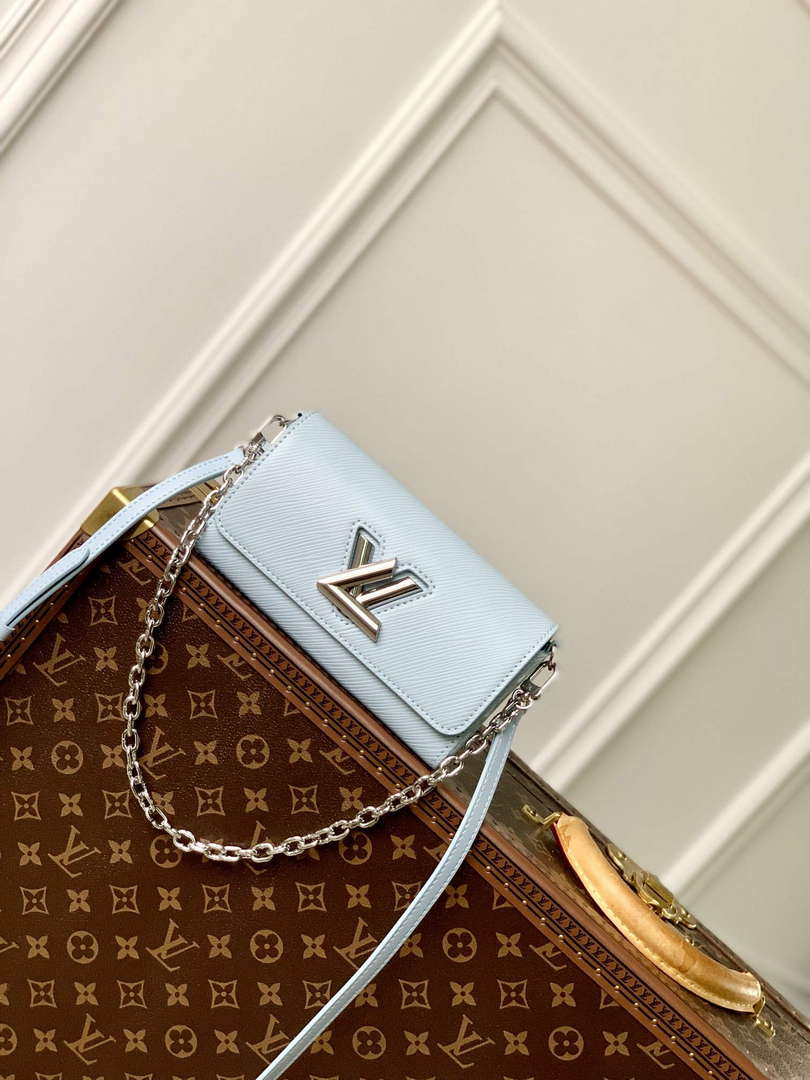 LV M83478 Louis Vuitton Twist West Pochette Epi leather Bag Ice Blue - Default Title - View 1