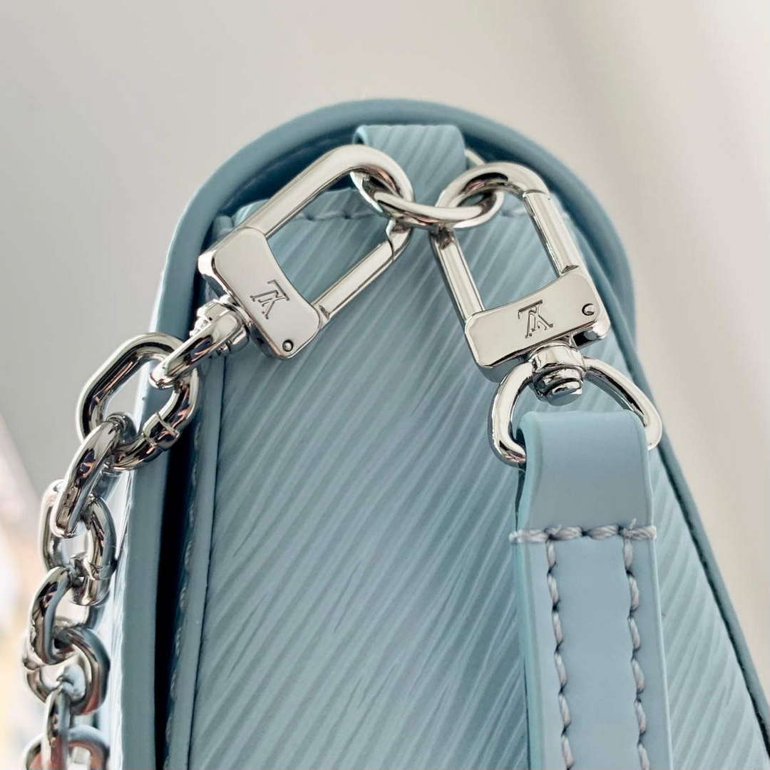 LV M83478 Louis Vuitton Twist West Pochette Epi leather Bag Ice Blue