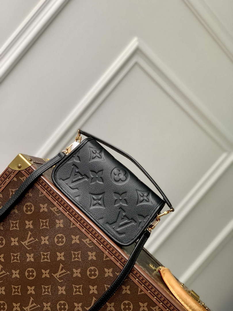 LV M83566 Louis Vuitton Nano Diane Bag Empreinte leather Black - Default Title - View 3